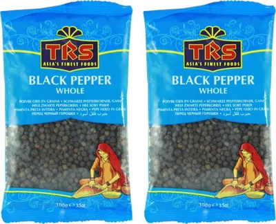Produktbild von Doppelpack TRS schwarze Pfefferkörner, ganz (2x 100g) | schwarzer Pfeffer | Whole black Pepper