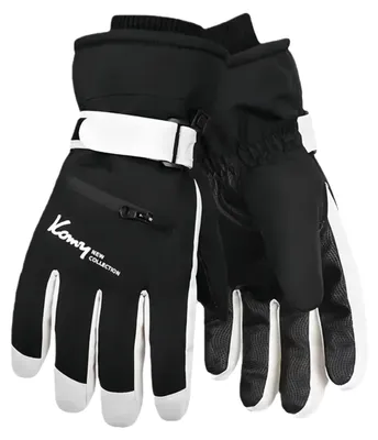 Immagine prodotto di Guanti invernali termici impermeabili - Touchscreen - Unisex - Nero e bianco