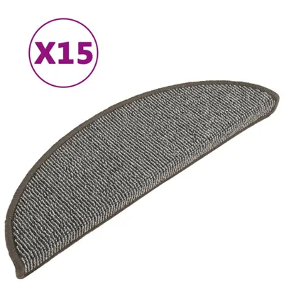 Produktbild von Treppenmatten 15 Stk. Grau 56x17x3 cm