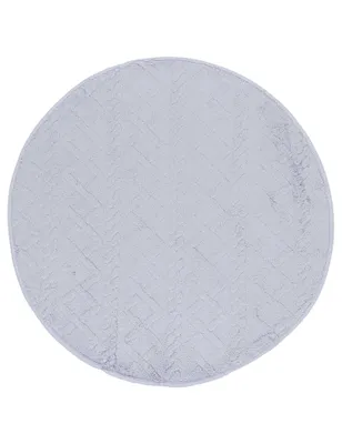 Produktbild von Weicher Badezimmer Teppich Style mit Pullover Muster - rund - 67cm Grau