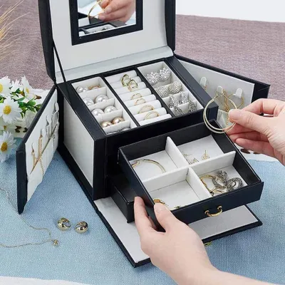 Immagine prodotto di Borsa Portagioielli Elegante, Colore Nero