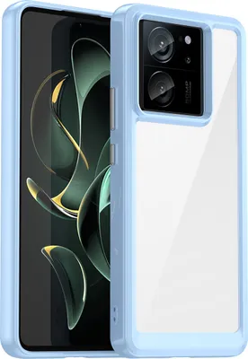Produktbild von Schutzhülle für Xiaomi 13T / 13T Pro / Redmi K60 Ultra Klar Rückseite Stoßfeste TPU Silikon Bumper Hülle Blau