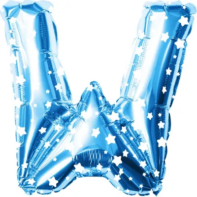 Produktbild von Oblique Unique Folien Luftballon Buchstabe W Kinder Geburtstag Baby Shower Party Deko Ballon - blau