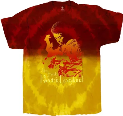Obrázok produktu pre Jimi Hendrix - "Electric Ladyland" T-Shirt für Herren/Damen Uni RO4495 (M) (Rot/Gelb)