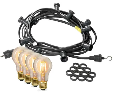 Produktbild von Illu-/Partylichterkette 40m - Außenlichterkette schwarz -  Germany - 60x Edison LED Filament