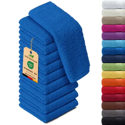 Produktbild von 10er-Set ARIZONA Handtuch-Serie von AR Line – 100% Baumwolle, 500 g/m², 10er-Set Seiftücher 30x30 cm, Royalblau