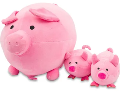 Imagen del producto de Almohada de microElasthan con forma de cerdito bebé, 30 cm