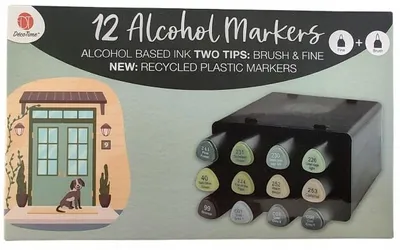 Produktbild von DecoTime Twinmakers Doppelseitige Alkoholmarker 12 Stück