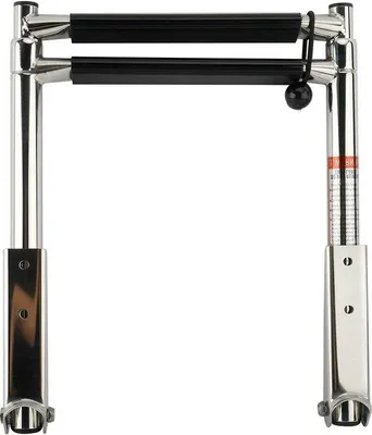 Imagen del producto de Plataforma elevadora telescópica de acero de doble altura con función antideslizante, ideal para piscinas y bicicletas