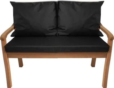 Immagine prodotto di Cuscini per panchina da giardino, Seduta 100x50x7 + schienale 2x 56x50cm | Cuscini per altalena da giardino Nero | Cuscini per mobili da giardino per 2 persone