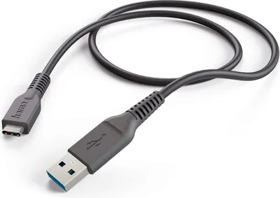 Produktbild von Lade-Sync-Kabel, USB Type-C - USB-3.0-A-Stecker, 1 m, Schwarz (0017839