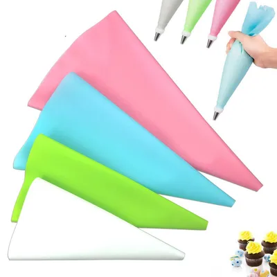Obrázok produktu pre Sady cukrárenských vreciek na pečenie, 4 kusy, opakovane použiteľné, materiál EVA, 4 veľkosti, 25-40 cm