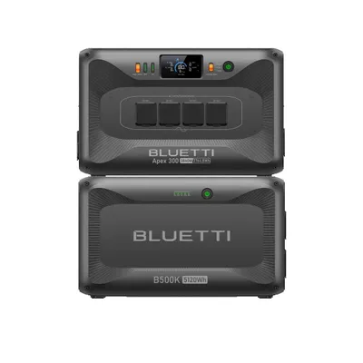Immagine prodotto di Generatore solare BLUETTI Apex 300 e B500K, batteria LFP da 2764,8 Wh con batteria di espansione da 5120 Wh per la casa, i camper e le emergenze