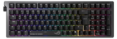 Produktbild von ASUS ROG Strix Morph 96 Wireless, Verkabelt & Kabellos, USB + RF Wireless + Bluetooth, Mechanischer Switch, QWERTZ, RGB-LED, Schwarz