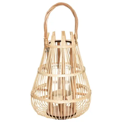 Image de Laterne "panier" rattan h38cm  - Atmosphera créateur d'intérieur