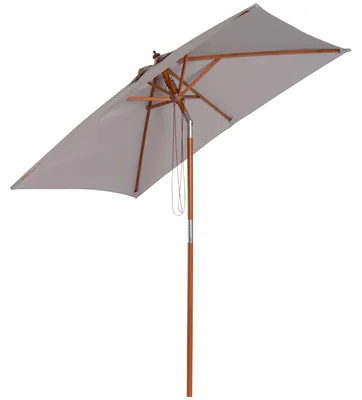 Produktbild von Sonnenschirm rechteckig 200 x 150 cm knickbar, Bambus, UV-beständig