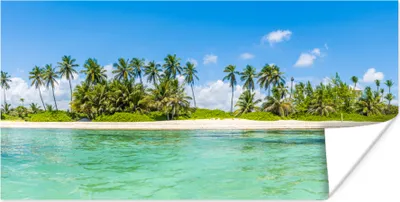 Produktbild von MuchoWow® Poster Meer - Strand - Palmen 160x80 cm - Foto Poster
