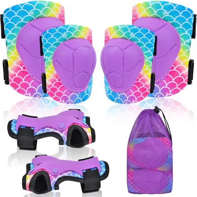 Imagen del producto de Protectores de rodilla - Protectores para niños - Set 7 en 1 - Estampado de unicornio - Para 3 a 8 años