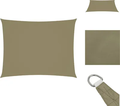 Immagine prodotto di vidaXL Tenda da sole in tessuto Oxford rettangolare 4x5 m Beige - Ombrelloni e tende da sole