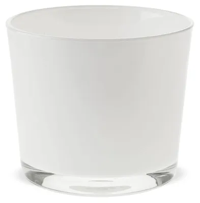 Immagine prodotto di Vaso di vetro rotondo per fioriera tealight in vetro bianco Ø 14,5 cm