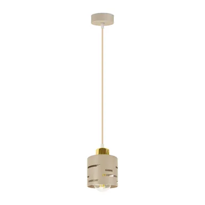 Produktbild von LUXOLAR Pendelleuchte 10cm Beige Gold E27 1-flammig Loft höhenverstellbar