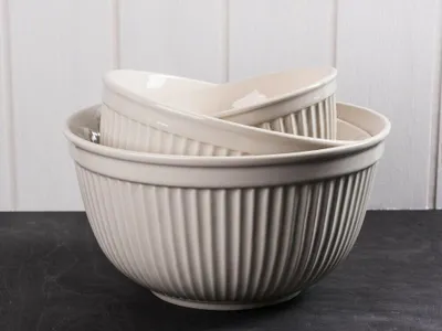 Produktbild von IB Laursen MYNTE Schalensatz Beige 3er Set Keramik Schüsseln LATTE Geschirr