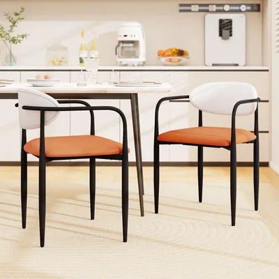 Image de Chaises de salle à manger - Chaise - Chaise de cuisine - Chaises en similicuir - Lot de 2 - Hauteur d'assise : 50 cm