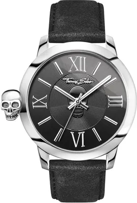Produktbild von Thomas Sabo Herren Armbanduhr REBEL WITH KARMA 46 mm Armband Leder WA0296-218-203-46 MM