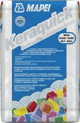 Produktbild von Mapei KERAQUICK Schnellflexklebemörtel Weiß 23 Kg
