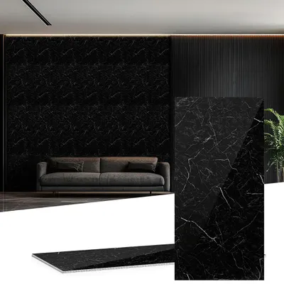 Produktbild von Vigevee Wandpaneele 120×60 cm in schwarz-weißer Marmoroptik aus Verbundwerkstoff – 12er-Set
