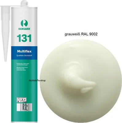 Produktbild von Ramsauer 131 Multiflex 1K Silikon Dichtstoff 310ml Kartusche grauweiß RAL 9002