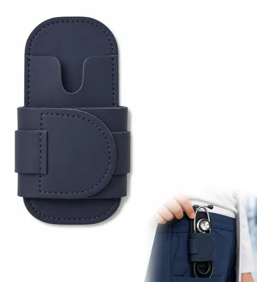 Stethoscoophouder PU-leer met riemclip, 20x11x1 cm, schwarz