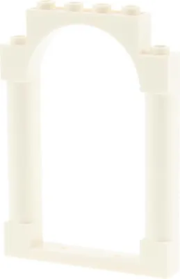 Produktbild von 1x Lego Tür Rahmen 1x6x7 gebogen weiß Tor Bogen Burg Schloss 41161 6249033 40066