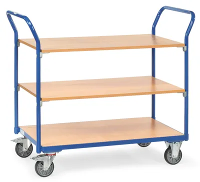 Produktbild von fetra 1800, Stahl, Transportwagen, Blau, 200 kg, 4 Rad/Räder, 12,5 cm