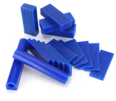 Schmuckwachs-Set, blau, 2 Röhren + 15 Blätter, für Ringherstellung
