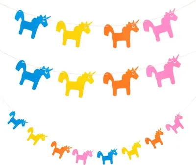 Produktbild von Oblique Unique Einhorn Girlande Unicorn 2m Kinderzimmer Deko Kinder Geburtstag Party