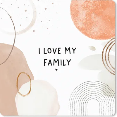 Produktbild von MuchoWow® Mauspad Mousepad Zitate - Ich liebe meine Familie - Familie - Sprichwörter 20x20 cm - Mousepads - Maus Mat - Pad - Mausunterlage - Desk Mat - Bureauartikeln