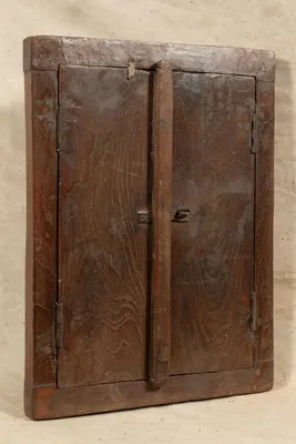Innentür-Fenster, Teakholz, 44,5x6,5x59,5 cm