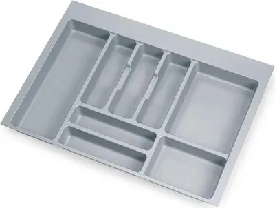 Obrázok produktu pre Zásobník na príbory Emuca Optima pre univerzálnu zásuvku, modul 700 mm, plast, sivý