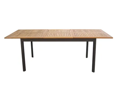Produktbild von Dehner Ausziehtisch Colmar, Gartentisch für Terrasse, 152/210 x 89 x 76 cm, Aluminium / Teakholz, natur