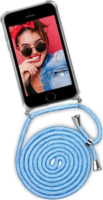 Produktbild von TWIST-Case + TWIST-Cord für iPhone 5S / 5 / iPhone SE, Farbe:Chilly Jeans (Silber)