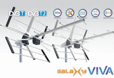Zdjęcie produktu dla Antena DVB-T/T2 GALAXY VIVA LTE-700 Triple UHF 15dB, 5G