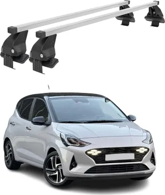 Image de Menabo Barres de toit de base pour Hyundai i10 III 2023-25 Facelift acier gris 2x