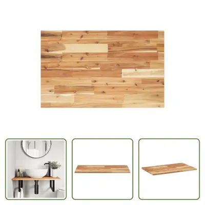 Image de The Living Store Plan de toilette huilé 100x50x2 cm bois massif acacia