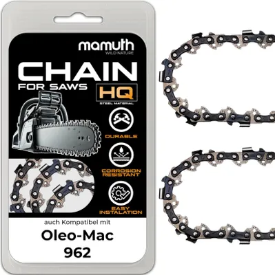 Immagine prodotto di 2 catene per motosega 40 cm 1,5 mm 0,325" 66 TG per Oleo-Mac 962