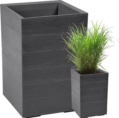 Produktbild von Lamela Blumentopf | Karo | 40x60cm | Anthrazit Holz