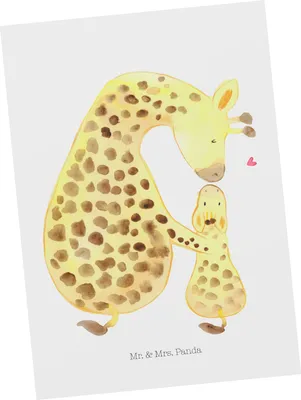 Produktbild von Mr. & Mrs. Panda Postkarte Giraffe Kind - Weiß - Geschenk, Tochter, Afrika, Sohn, Fotokarte, Mutter, Lieblingsmensch, Grußkarte, einzelkarte, Postkarten, Ansichtskarten