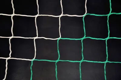 Produktbild von 11er Fußballnetz 4mm - Weiß und Grün - 7,32 x 2,44 x 2 x 2 m