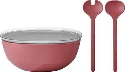 Obrázek produktu pro Mepal SILUETA servírovací mísa s víkem a salátové servery 5000 ml Vivid Mauve