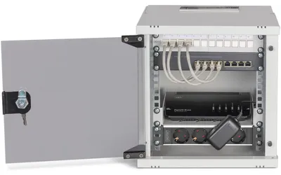 Produktbild von DIGITUS Netzwerk-Set 254 mm (10") - 6HE, 312x300 mm (BxT) gr